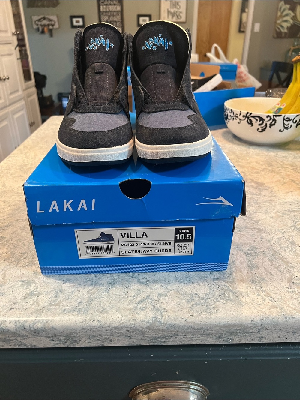 Villa Men's Athletic Shoes - Slate/Navy Suede